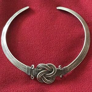 Elegant Silver Choker Necklace